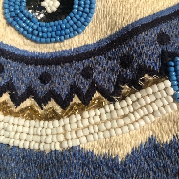 America Beyond Evil Eye Beaded Tote Beach Bag WORN ONCE - Picture 6 of 6